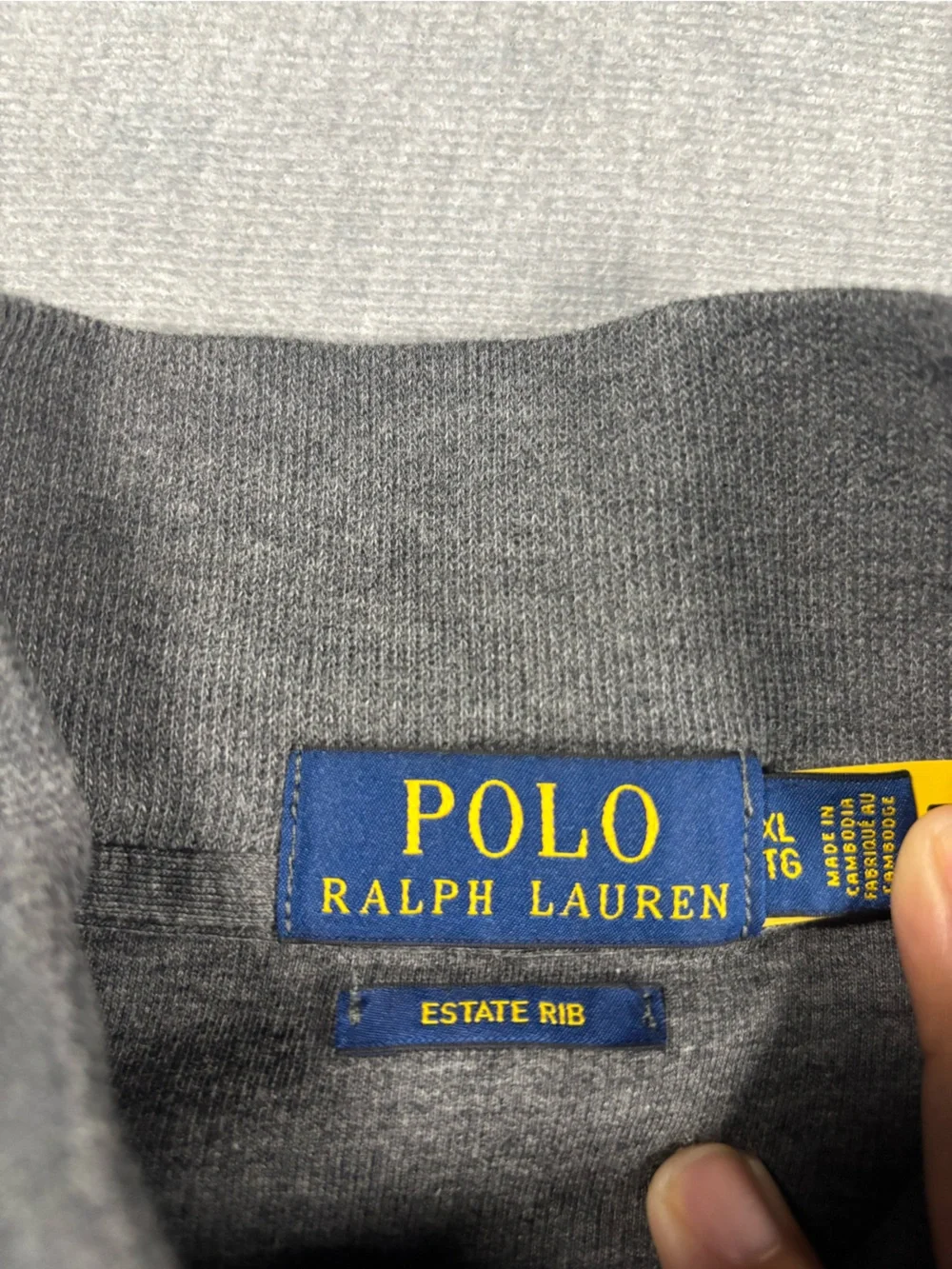 Vintage Polo by Ralph Lauren Charcoal Gray Quarter-Zip Pullover